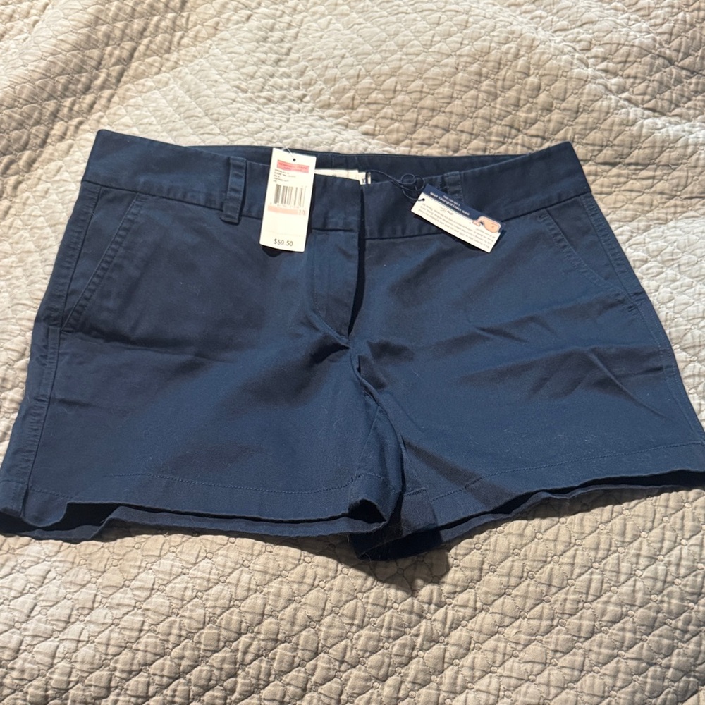 Vineyard Vines Navy Cotton Blend Women’s Shorts